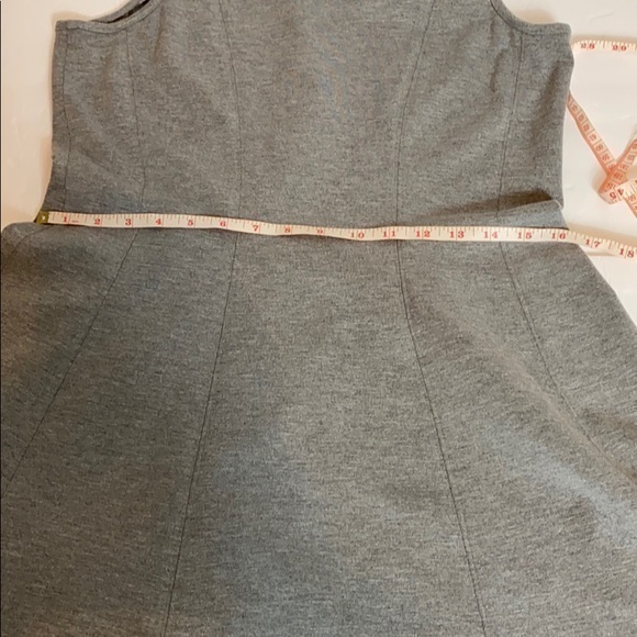 Loft Outlet Gray Dress With Creme Lace Size 4 - Picture 7 of 7